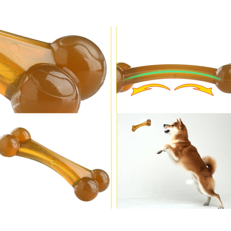 Juguete de mordedura de perro de limpieza de palo molar de perro de PU de nailon, Large Double Head Arched Bone, Small Double Bone, Large Double Bone