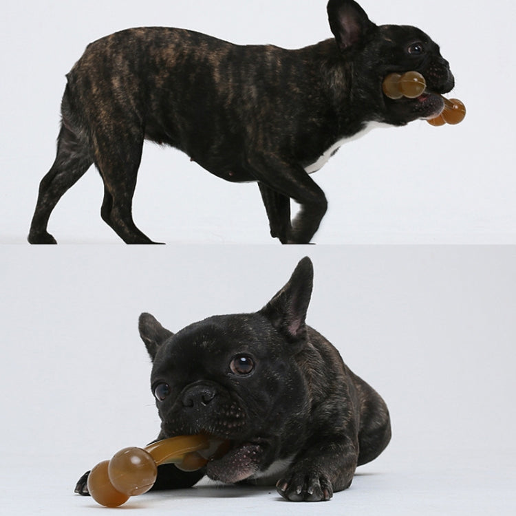 Juguete de mordedura de perro de limpieza de palo molar de perro de PU de nailon, Large Double Head Arched Bone, Small Double Bone, Large Double Bone