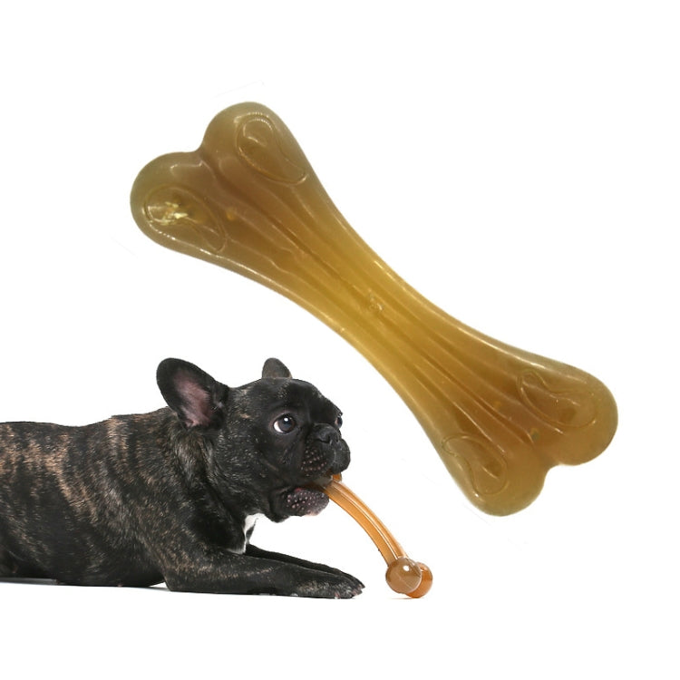 Juguete de mordedura de perro de limpieza de palo molar de perro de PU de nailon, Large Double Head Arched Bone, Small Double Bone, Large Double Bone