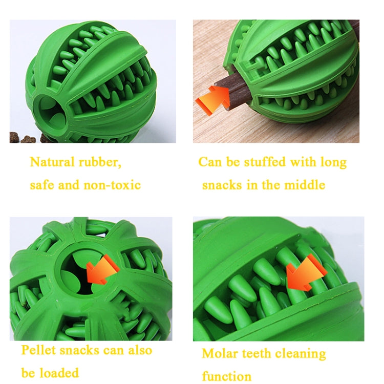 Juguete para mascotas, juguete Cartoa, molino de bolas con fugas para mascotas, juguete de goma, Bola de limpieza, Small (Green), Large (Green)