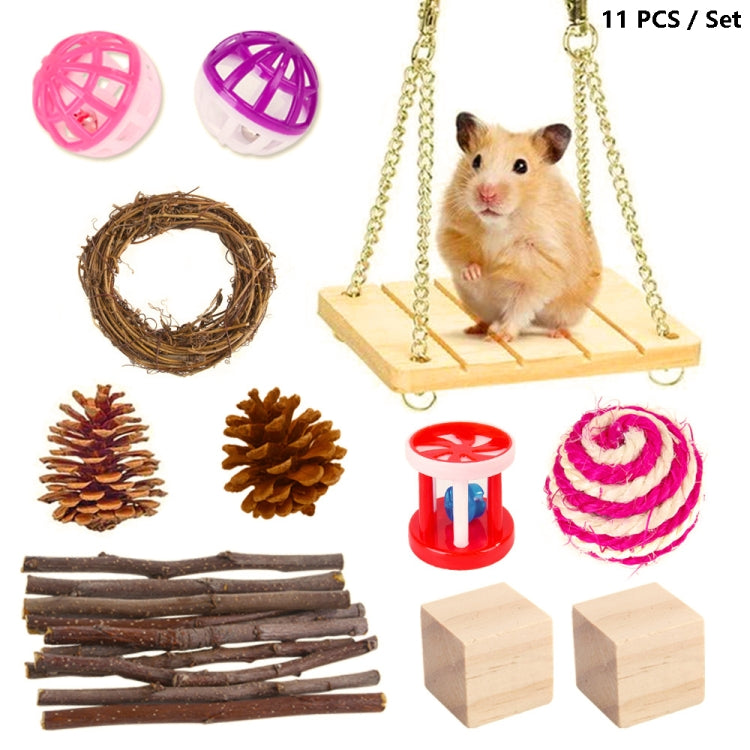 Hámster juguete mascota conejo conejillo de indias loro jugar moler juguetes de madera, 10 PCS / Set, 12 PCS / Set, 9 PCS / Set, 11 PCS / Set