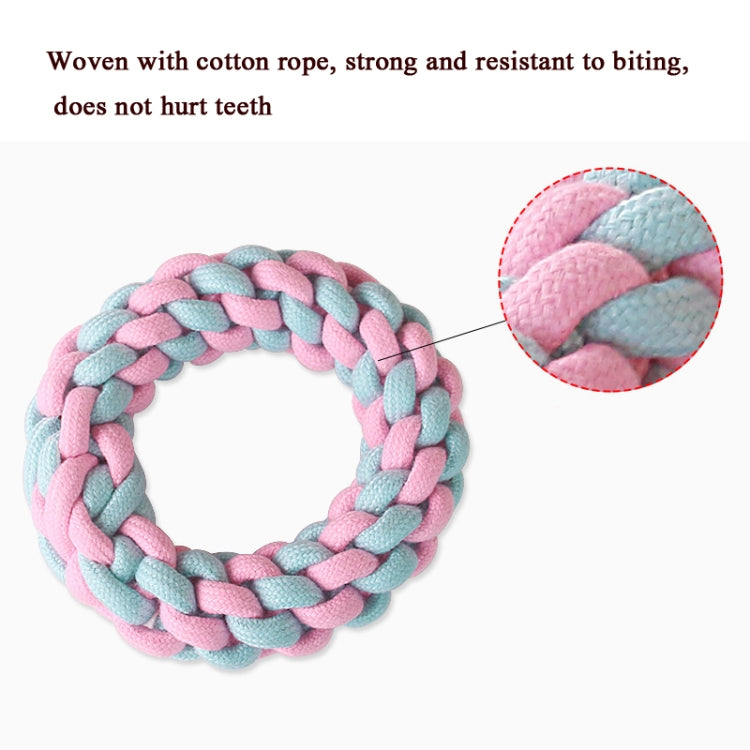 Juguete de limpieza de dientes molares para perros Cuerda de algodón tejida de color caramelo, Cotton Rope Single Ball, Single Ball, Double Ball, Hand Pulling Ball, 5 PCS Dumbbell Ball, 3 PCS Donut, Bone, Corn Stick, 7 Corn Handle Stick                ...