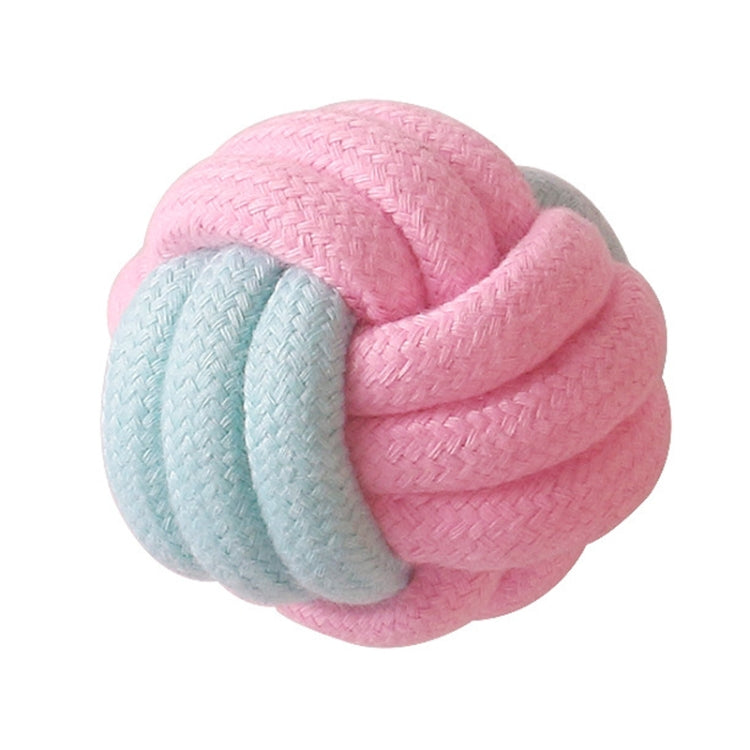 Juguete de limpieza de dientes molares para perros Cuerda de algodón tejida de color caramelo, Cotton Rope Single Ball, Single Ball, Double Ball, Hand Pulling Ball, 5 PCS Dumbbell Ball, 3 PCS Donut, Bone, Corn Stick, 7 Corn Handle Stick                ...