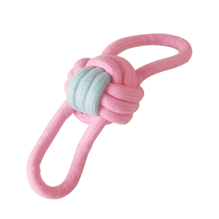 Juguete de limpieza de dientes molares para perros Cuerda de algodón tejida de color caramelo, Cotton Rope Single Ball, Single Ball, Double Ball, Hand Pulling Ball, 5 PCS Dumbbell Ball, 3 PCS Donut, Bone, Corn Stick, 7 Corn Handle Stick                ...