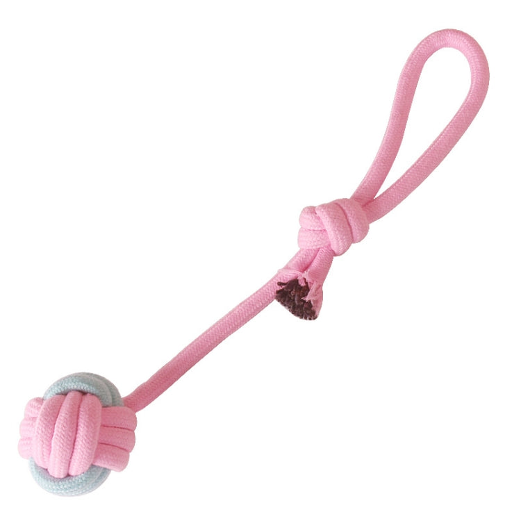 Juguete de limpieza de dientes molares para perros Cuerda de algodón tejida de color caramelo, Cotton Rope Single Ball, Single Ball, Double Ball, Hand Pulling Ball, 5 PCS Dumbbell Ball, 3 PCS Donut, Bone, Corn Stick, 7 Corn Handle Stick                ...