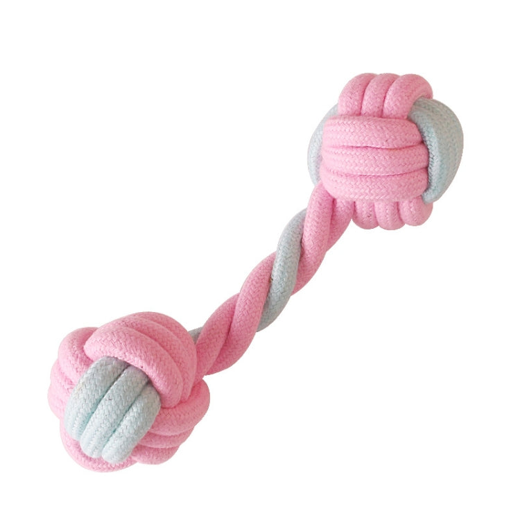 Juguete de limpieza de dientes molares para perros Cuerda de algodón tejida de color caramelo, Cotton Rope Single Ball, Single Ball, Double Ball, Hand Pulling Ball, 5 PCS Dumbbell Ball, 3 PCS Donut, Bone, Corn Stick, 7 Corn Handle Stick                ...