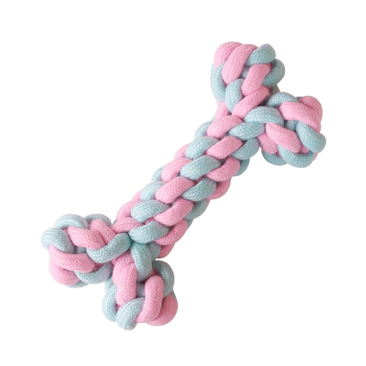 Juguete de limpieza de dientes molares para perros Cuerda de algodón tejida de color caramelo, Cotton Rope Single Ball, Single Ball, Double Ball, Hand Pulling Ball, 5 PCS Dumbbell Ball, 3 PCS Donut, Bone, Corn Stick, 7 Corn Handle Stick                ...