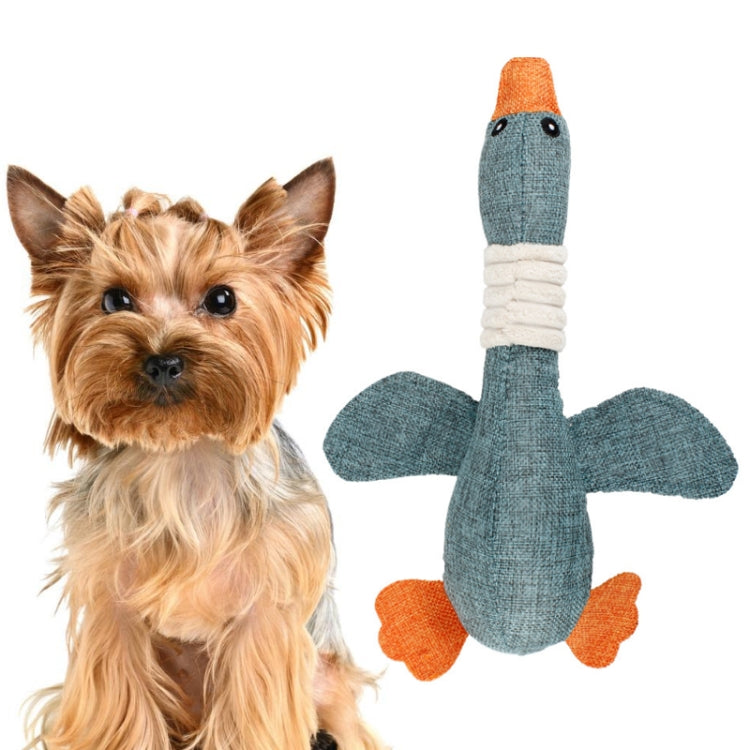 2 uds. De animales largos, ganso salvaje, juguete para perros resistente a mordeduras vocales, suministros para perros molares de felpa, Blue