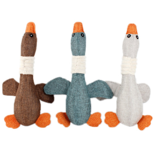 2 uds. De animales largos, ganso salvaje, juguete para perros resistente a mordeduras vocales, suministros para perros molares de felpa, Blue