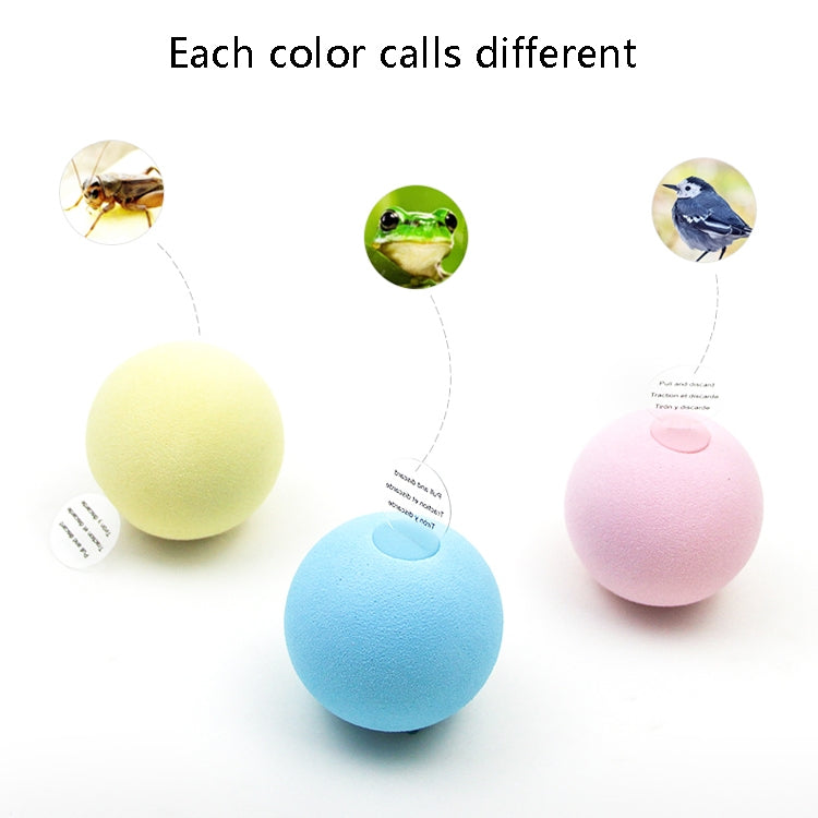 3 PCS Bola de juguete de gato divertido Simulación Animal Vocal Ball, EVA Material