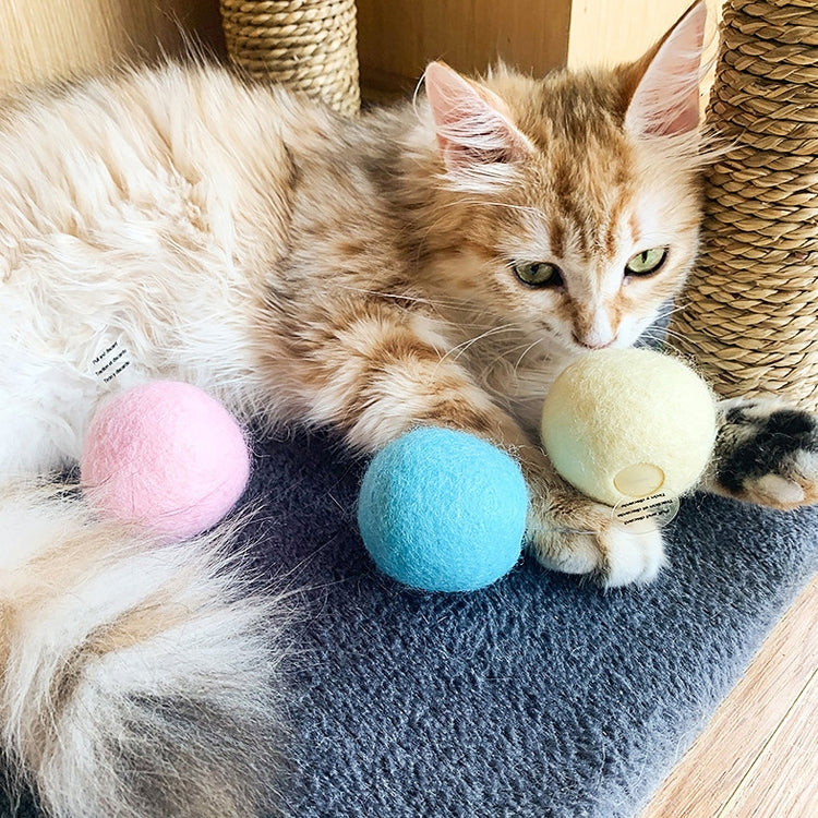 3 PCS Bola de juguete de gato divertido Simulación Animal Vocal Ball, EVA Material