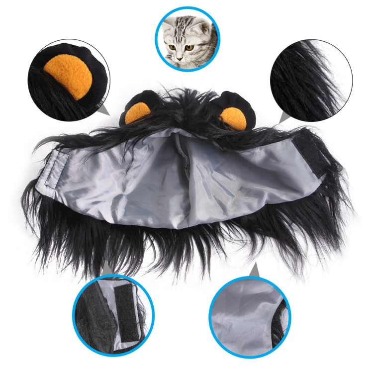 2 uds mascota perro gato imitación León tocado tocado peluca sombrero, S, L