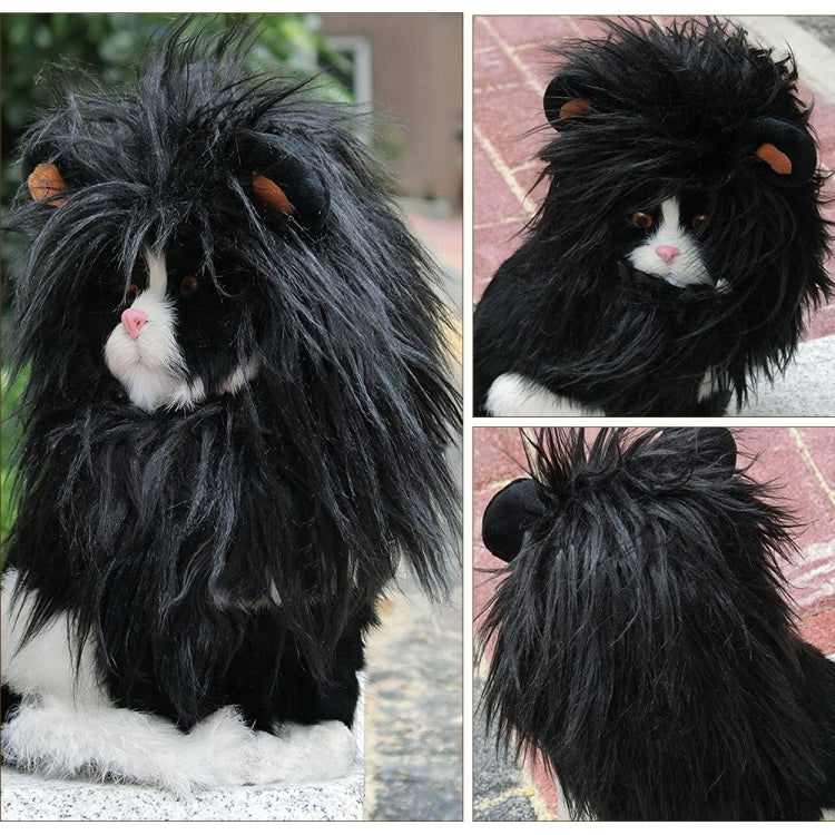 2 uds mascota perro gato imitación León tocado tocado peluca sombrero, S, L
