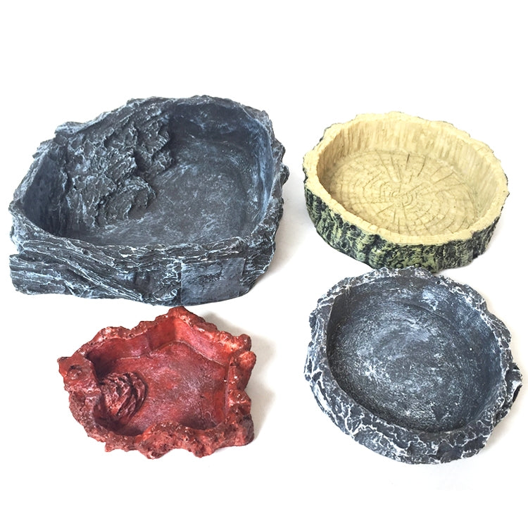 Reptil Agua Comida Cuenca Tortuga Lagarto Serpiente Cuenca de agua, 3 PCS Little Red Food Bowl, 2 PCS Small Gray Food Bowl, 2 PCS Wood Pattern Food Bowl, 2 PCS Large Food Bowl