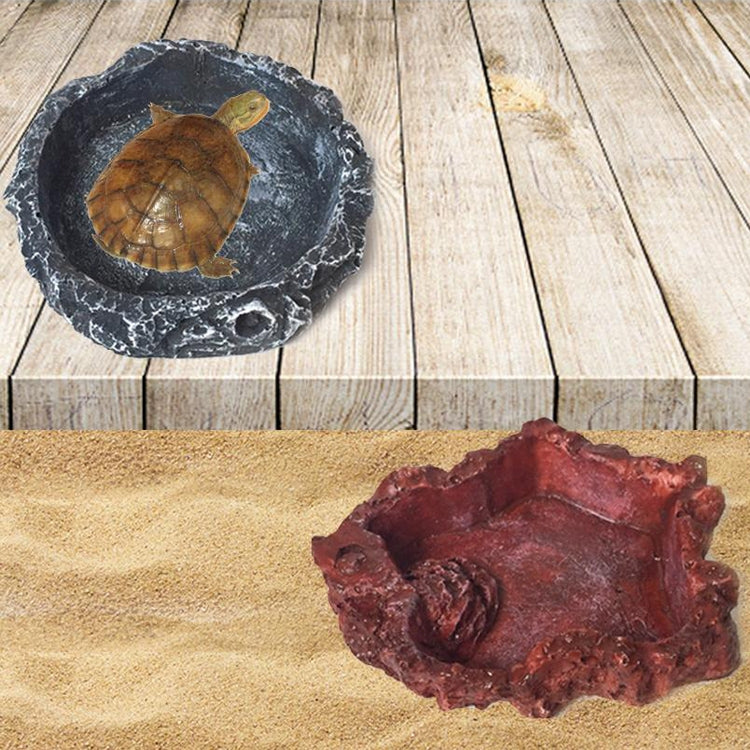 Reptil Agua Comida Cuenca Tortuga Lagarto Serpiente Cuenca de agua, 3 PCS Little Red Food Bowl, 2 PCS Small Gray Food Bowl, 2 PCS Wood Pattern Food Bowl, 2 PCS Large Food Bowl