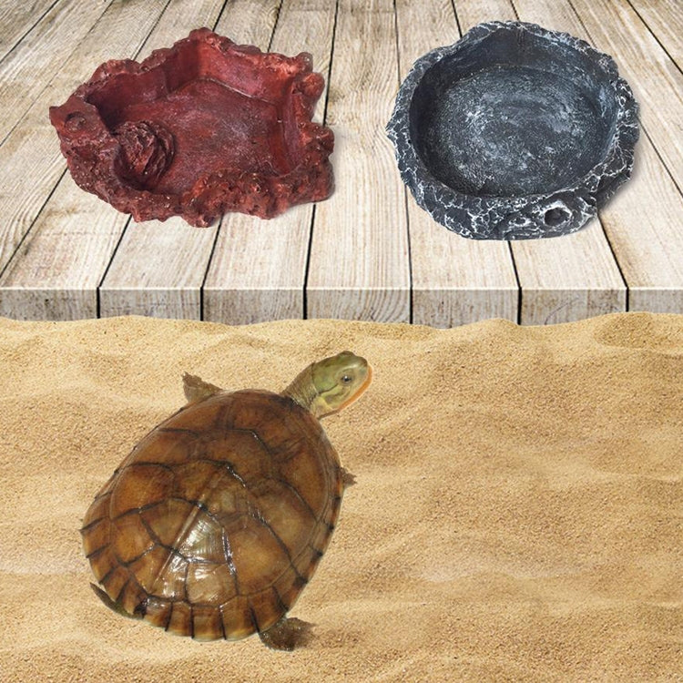 Reptil Agua Comida Cuenca Tortuga Lagarto Serpiente Cuenca de agua, 3 PCS Little Red Food Bowl, 2 PCS Small Gray Food Bowl, 2 PCS Wood Pattern Food Bowl, 2 PCS Large Food Bowl