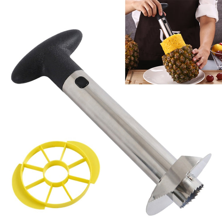 2 uds pelador de piña de acero inoxidable cortador de frutas herramientas de cocina, Pineapple Corer Slicer (Black handle), Pineapple Corer Slicer (Yellow handle), Pineapple Corer Slicer (Fruit Green handle)