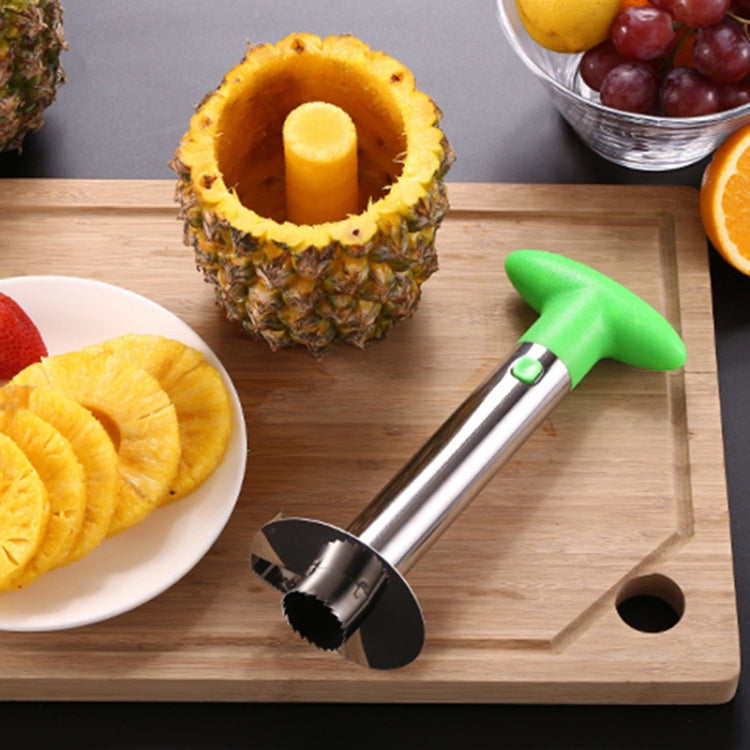 2 uds pelador de piña de acero inoxidable cortador de frutas herramientas de cocina, Pineapple Corer Slicer (Black handle), Pineapple Corer Slicer (Yellow handle), Pineapple Corer Slicer (Fruit Green handle)