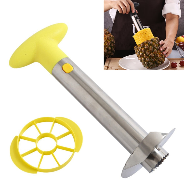 2 uds pelador de piña de acero inoxidable cortador de frutas herramientas de cocina, Pineapple Corer Slicer (Black handle), Pineapple Corer Slicer (Yellow handle), Pineapple Corer Slicer (Fruit Green handle)