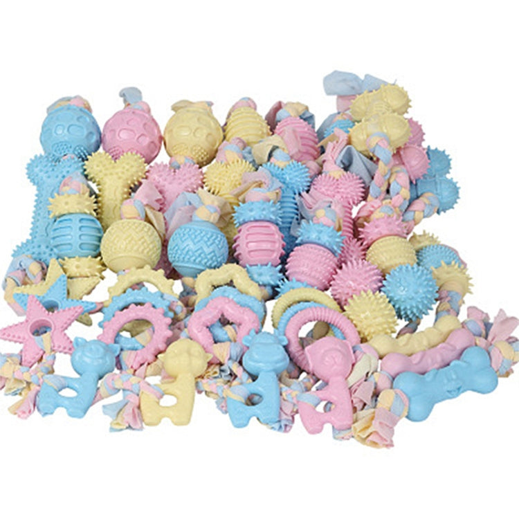 3 uds juguetes para mascotas TPR resistencia a mordeduras suministros para perros juguetes de tela de cuerda de algodón, Big Circle, Circle, Star, Wallery, Triangular, Sub-shot Ball, Pentagar, Big Round Ring, Lantern, Middle Bones, Big Bones, Small Bon...