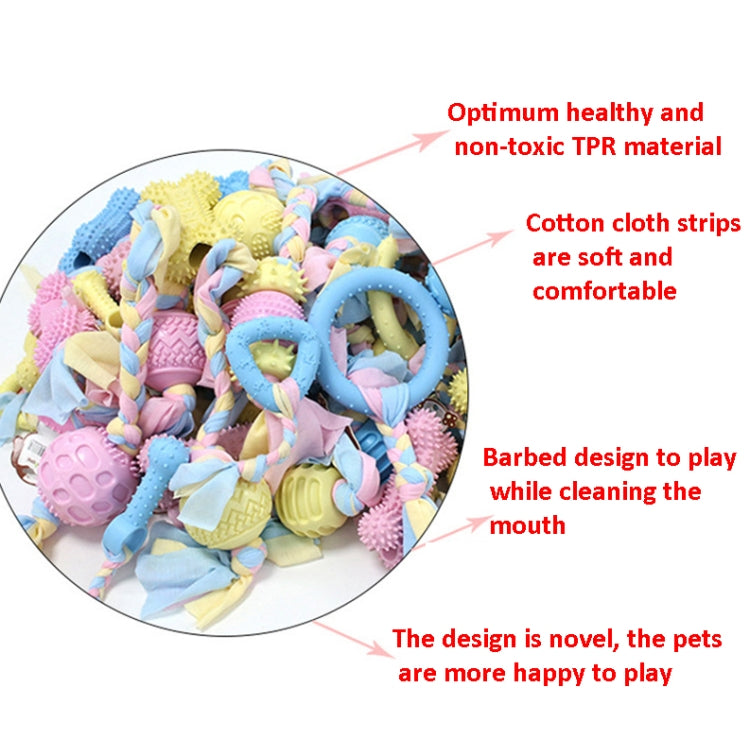 3 uds juguetes para mascotas TPR resistencia a mordeduras suministros para perros juguetes de tela de cuerda de algodón, Big Circle, Circle, Star, Wallery, Triangular, Sub-shot Ball, Pentagar, Big Round Ring, Lantern, Middle Bones, Big Bones, Small Bon...