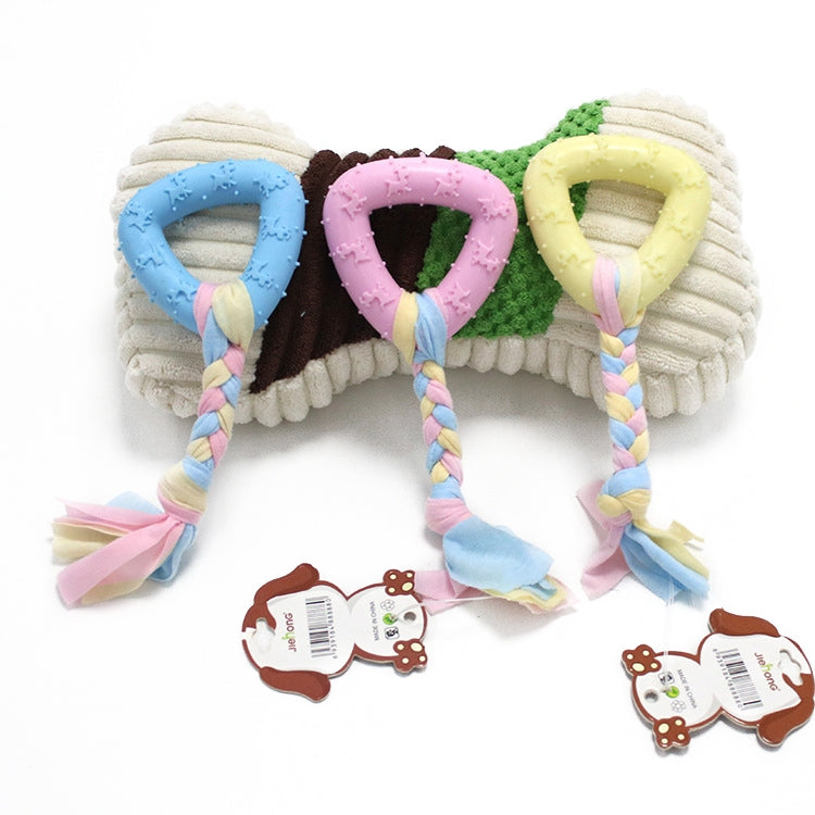 3 uds juguetes para mascotas TPR resistencia a mordeduras suministros para perros juguetes de tela de cuerda de algodón, Big Circle, Circle, Star, Wallery, Triangular, Sub-shot Ball, Pentagar, Big Round Ring, Lantern, Middle Bones, Big Bones, Small Bon...