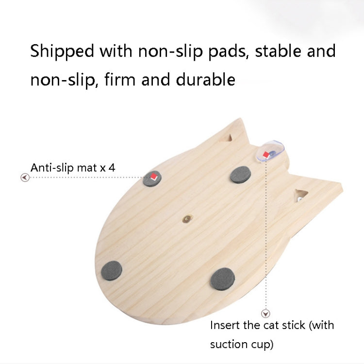 MZP01 Tocadiscos de madera maciza Juguetes para gatos Durable Divertido Cat Stick Scratcher, Especificación:, Double-layer Small, Three-layer Large