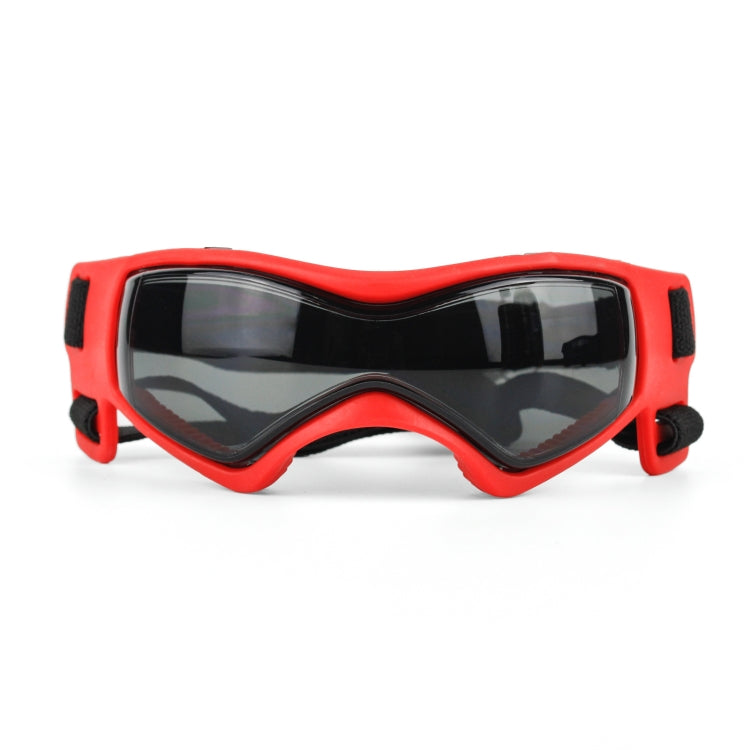 Gafas de sol para perros con montura blanda Anti-UV para mascotas, Rojo, Negro