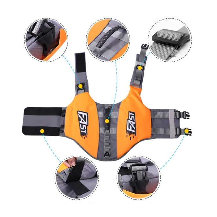Traje de baño con chaleco salvavidas para perros con estampado reflectante, M, L