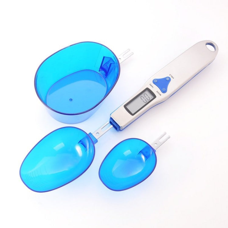 Balanza de cocina Escala de cuchara medidora electrónica con tres cucharas, 500g / 0.5g, 300g / 0.1g