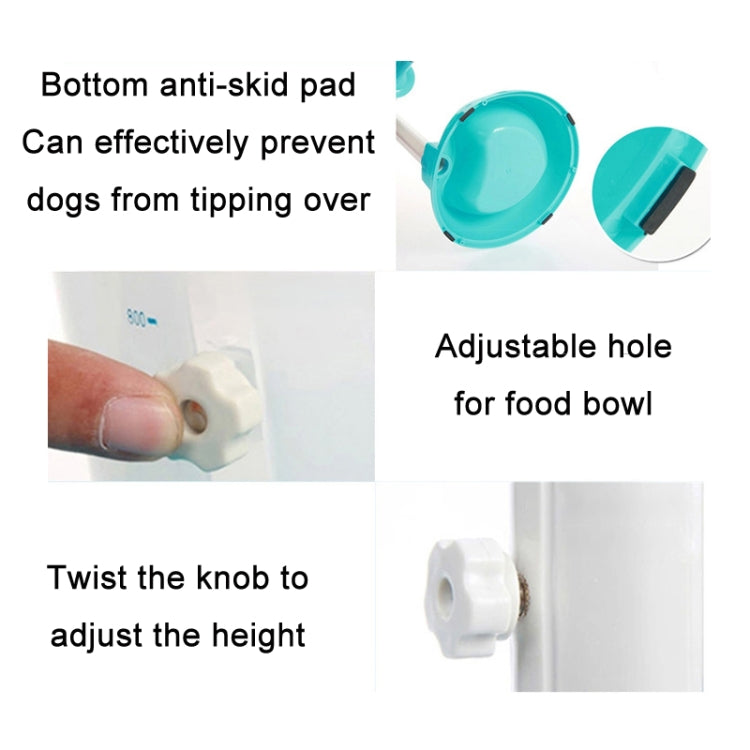 Dispensador de agua automático antideslizante y a prueba de fugas para mascotas, Verde, Rojo de vino, Roja de rosa, Azul