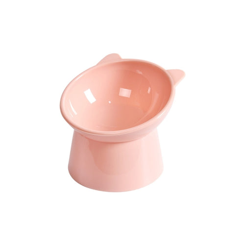 2 uds. Tazón de comida de boca inclinada Cervical con protección alta para mascotas, tazón de plástico antivuelco para gatos, Blue, Pink, Gray