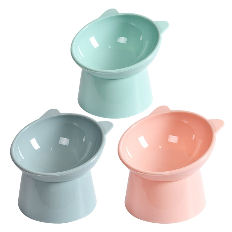 2 uds. Tazón de comida de boca inclinada Cervical con protección alta para mascotas, tazón de plástico antivuelco para gatos, Blue, Pink, Gray