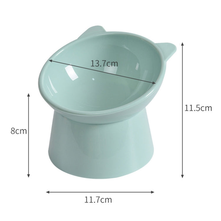 2 uds. Tazón de comida de boca inclinada Cervical con protección alta para mascotas, tazón de plástico antivuelco para gatos, Blue, Pink, Gray