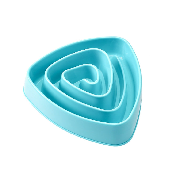 Cuenco de comida para perros antiasfixia con cuenco lento para mascotas resistente al triángulo de plástico, Large Pink, Large Blue, Large Beige