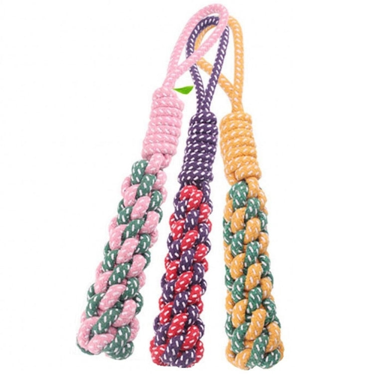 Cuerda de algodón Molar para perro de juguete para masticar tirada a mano para mascotas de 3 uds, entrega aleatoria de Color, 3 PCS Color Random Delivery