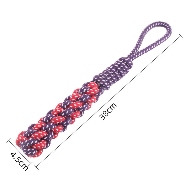 Cuerda de algodón Molar para perro de juguete para masticar tirada a mano para mascotas de 3 uds, entrega aleatoria de Color, 3 PCS Color Random Delivery