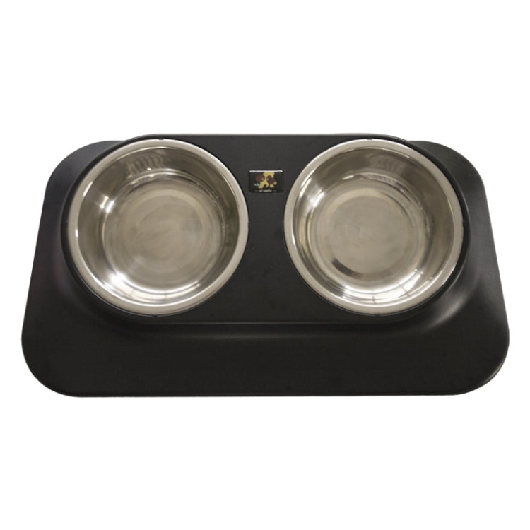 Comedero de cuello inclinado para perros y gatos con cuenco antideslizante de acero inoxidable para mascotas Pugga, estilo:, Single Bowl Black, Single Bowl Silver Gray, Double Bowl Black, Double Bowl Silver Gray