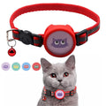 Collar reflectante para mascotas con campana para AirTag, Rojo, Púrpura, Negro, Rosado