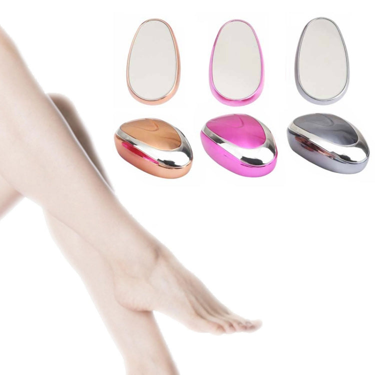 Lady Manual Epilator Crystal Dispositivo de depilación de vidrio exfoliante suave, Roja de rosa, Azul oscuro, Oro de rosa