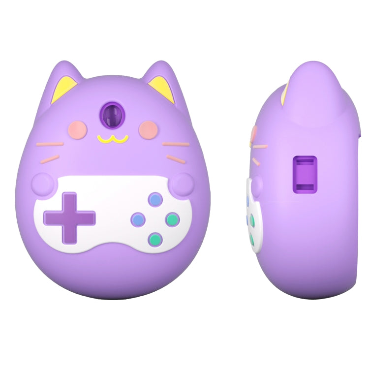 Estuche protector electrónico para mascotas de dibujos animados de silicona, For Tamagotchi pix Purple