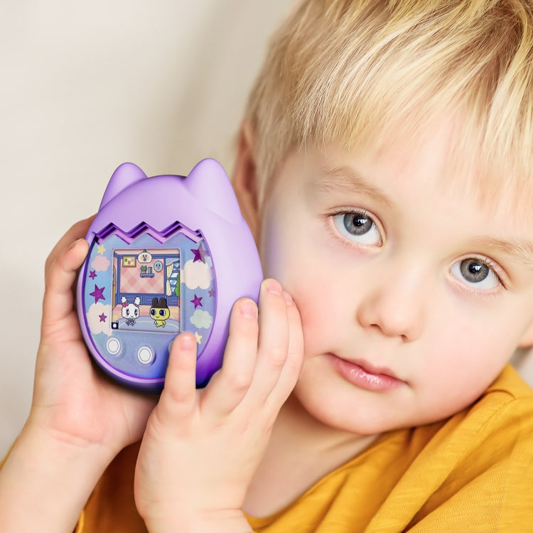Estuche protector electrónico para mascotas de dibujos animados de silicona, For Tamagotchi pix Purple