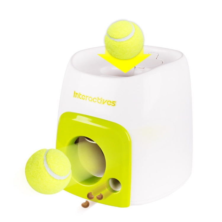 Máquina de recompensa de comida de tenis AFP, alimentador con fugas, máquina de alimentación inteligente para perros, juguete, Green+1 Ball