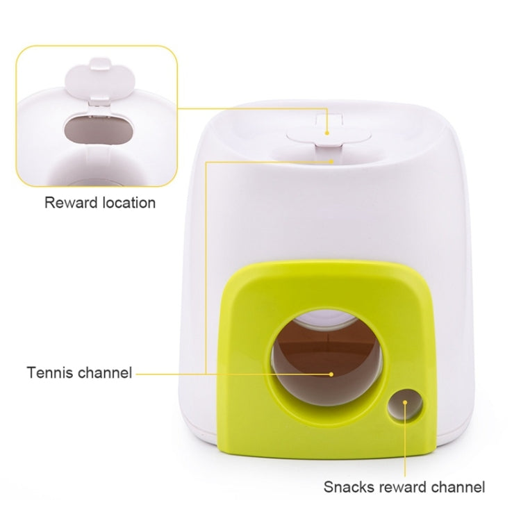 Máquina de recompensa de comida de tenis AFP, alimentador con fugas, máquina de alimentación inteligente para perros, juguete, Green+1 Ball