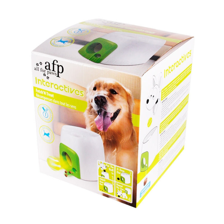 Máquina de recompensa de comida de tenis AFP, alimentador con fugas, máquina de alimentación inteligente para perros, juguete, Green+1 Ball