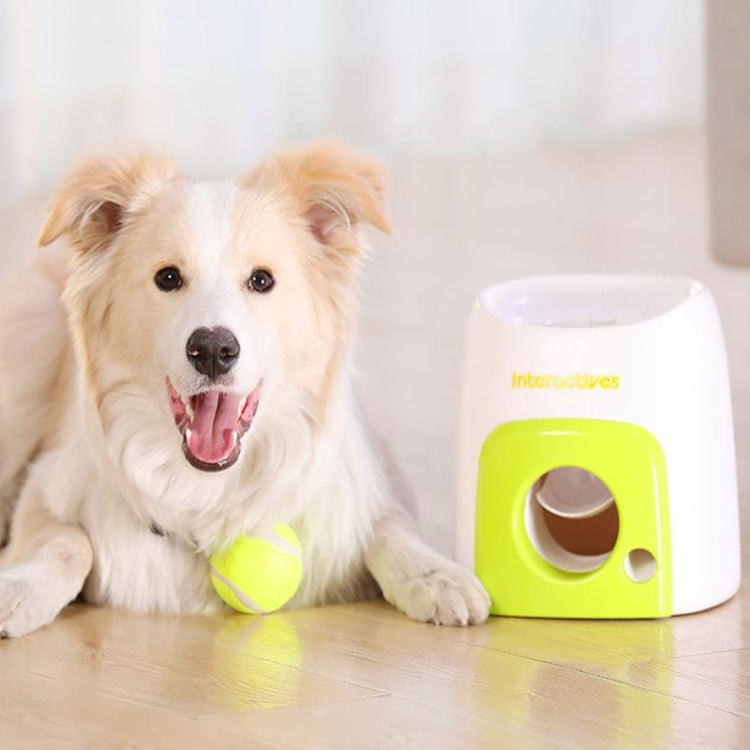 Máquina de recompensa de comida de tenis AFP, alimentador con fugas, máquina de alimentación inteligente para perros, juguete, Green+1 Ball