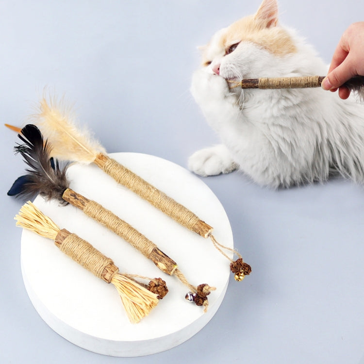 Palo de dentición para gatos, 5 uds., juguete para limpiar los dientes, hierba gatera, 5pcs Lafite, 5pcs Black Feathers, 5pcs Yellow Feathers