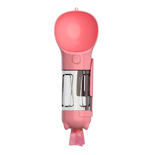 3 en 1 fuente de agua para perros al aire libre a prueba de fugas botella de bebida portátil para mascotas, 300ml, 300ml+Food Box, 500ml, 500ml+Food Box