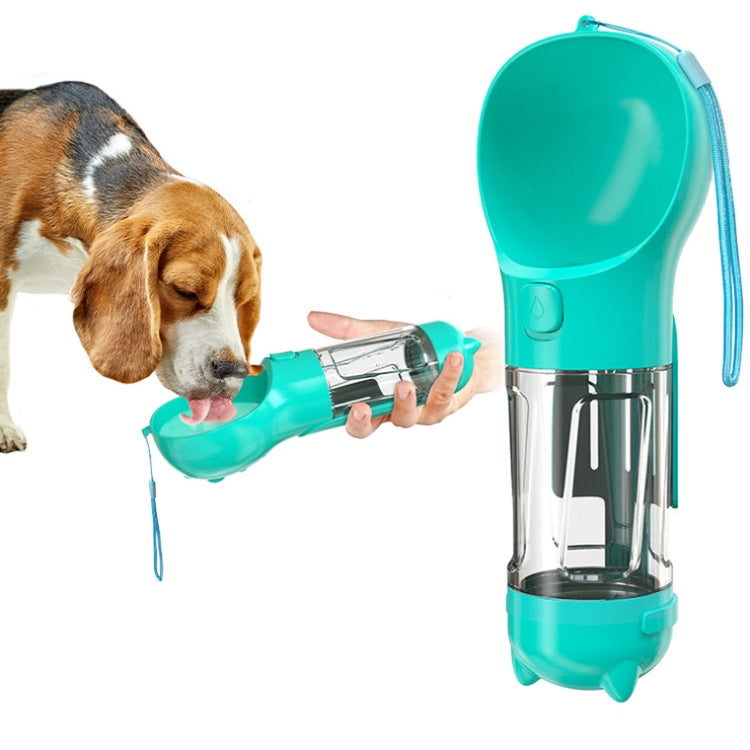 3 en 1 fuente de agua para perros al aire libre a prueba de fugas botella de bebida portátil para mascotas, 300ml, 300ml+Food Box, 500ml, 500ml+Food Box