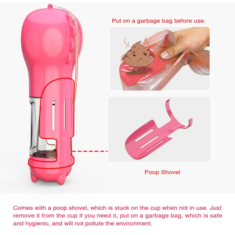 3 en 1 fuente de agua para perros al aire libre a prueba de fugas botella de bebida portátil para mascotas, 300ml, 300ml+Food Box, 500ml, 500ml+Food Box